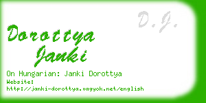 dorottya janki business card